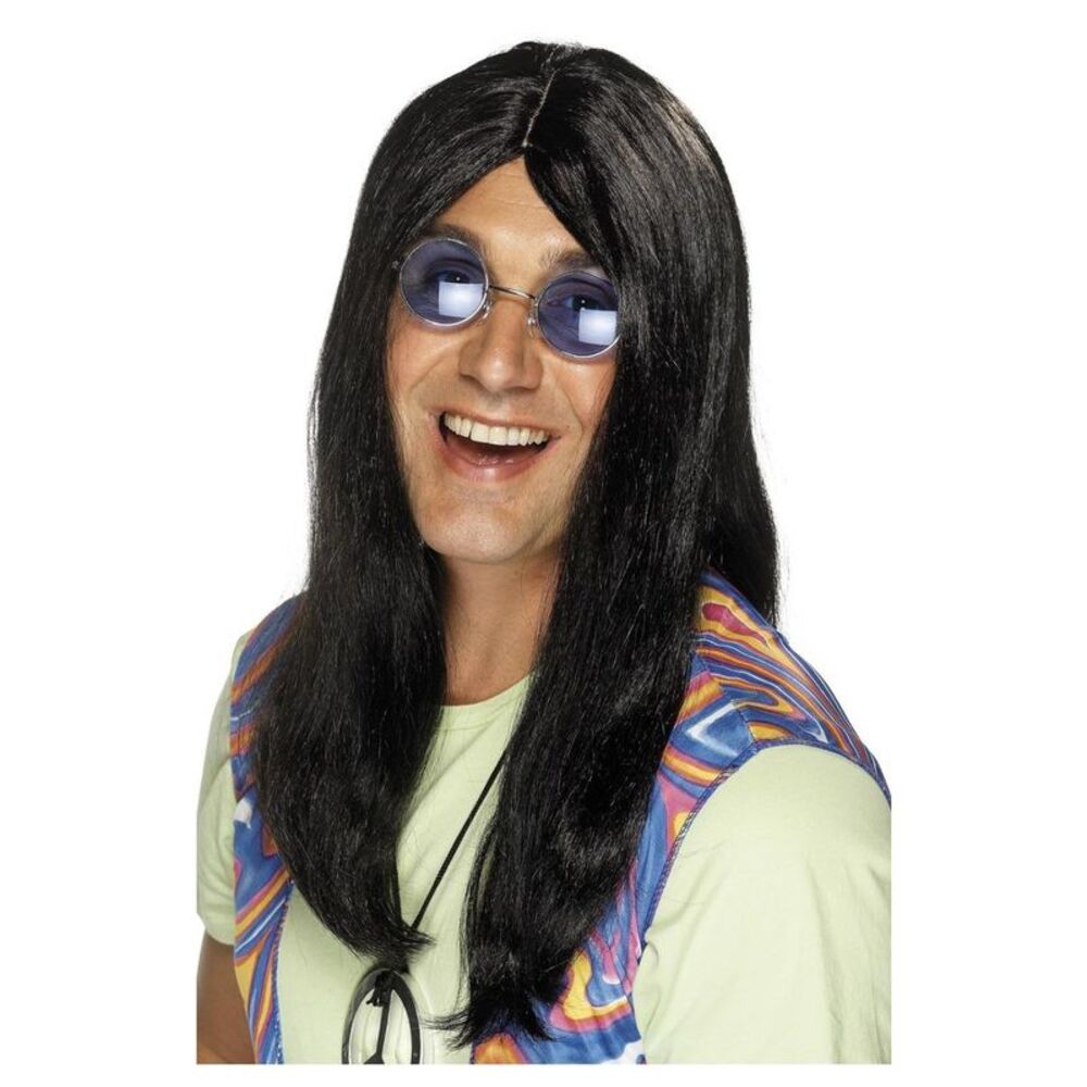 Smiffys Mens Neil Hippy Wig / Black